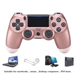 HALASHAO Wireless Controller For Ps4 controller Ps4 controller Ps4 Controller Can Work With Ps4 host/notebook/desktop computer/steam Multiple Platforms, Multi-color Optional,Rose Gold,Ordinary