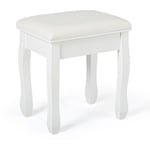 Tabouret pour coiffeuse, tabouret de maquillage, siège maquillage, banc de piano, 41 cm x 35 cm x 45 cm Blanc Mondeer