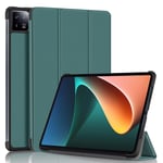 Fodral för Redmi Pad Pro 12.1 2024 Skyddande Stativ Mjuk Silikon Skal Dark Green