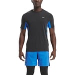 Reebok Mens Athlete Tee T-Shirt, Black/Kinblu, L UK