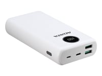 Adata P20000qcd - Strømbank - 20000 Mah - 74 Wh - 18 Watt - Pd 3.0, Qc 3.0 - 4 Utgangskontakter (Usb, 24 Pin Usb-C) - På Kabel: Usb-C - Hvit