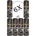 6x Jet Black Gloss All Purpose Household Spray Paint Metal Wood Plastic 250ml