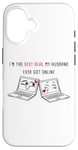 iPhone 16 Laptops in Love: Online Couples Valentine Soulmates Women's Case