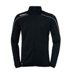 Uhlsport Football Stream 22 Classic Jacket Kids, Black/White, Smartbreathe Pique Brushed Outdoor Sports, Size 30/32