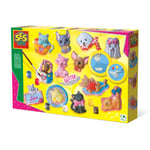 SES Creative 01154 kits de loisir creatif pour enfants, kits de loisir creatif en plâtre, figurines de chiens et de chats