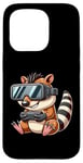 Coque pour iPhone 15 Pro Animal de joueur mignon avec des lunettes VR Cartoon