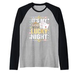 It's My Lucky Night - Casino Poker Night Slot Machine Raglan Baseball Tee