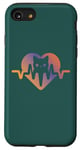 Coque pour iPhone SE (2020) / 7 / 8 Chat Heartbeat Nurse Animal Kitty Mom & Dad Heart Retro