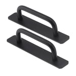 HOJLKLD 2 Pièces Poignée de Meuble Autocollante, Poignées de Porte Coulissante, 148mm Poignées de Porte en Aluminium pour Tiroir Cuisine Fenêtres Placard (noir, 148 mm)