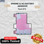 For Apple iPhone X XS  Battery Adhesive Sticker Strips Pack of 5 UK