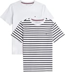 Tommy Hilfiger Unisex Kids 2p Cn Ss Tee Print Uk0uk00052 S/S T-Shirt, Yellow (Desert Sky Breton/White), 14-16 Years