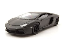 Lamborghini Aventador LP700-4 2011 Noir Mat Maquette de Voiture 1:24 Welly