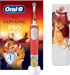 Oral-B Pro Kids Brosse À Dents Électrique Enfant, Le Roi Lion Disney, Brossette Ronde Pour Petites Bouches Et Douce Pour Des Gencives Sensibles, 1 Chargeur, 1 Étui De Voyage, 1 Embout, 3 Ans et Plus