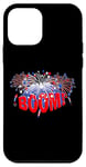 Coque pour iPhone 12 mini Boom Feu d'artifice patriotique rouge, blanc et bleu