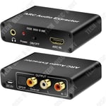 TD® ARC till Audio Adapter HDMI Audio Return Adapter Fiber Koaxial 3,5 mm Audio Output Converter Liten och bärbar