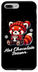 iPhone 7 Plus/8 Plus Red Panda Funny Hot Choco Scarf Merry Christmas Mom Dad Kids Case