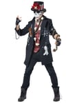 Voodoo Dude Witch Doctor Day Of The Dead Skeleton Skulls Mens Costume