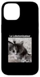 Coque pour iPhone 14 evillarry larry chat meme brainrot lobotomisateur mastermind