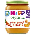 HiPP Organic Sweet Squash & Chicken Baby Food Jar 6+ Months (6 x 125g)