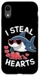 iPhone XR Cool Shark I Steal Hearts Valentines Day Funny Shark Boy Kid Case