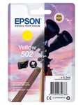 Epson Singlepack Yellow 502 Ink Cartridges (Original, Pigment Ink, Yellow, 1 Pie