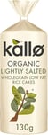 Kallo Organic Lightly Salted Rice Cakes, Wholegrain Slices, Low Fat Healthy Snacks, Vegan Friendly, Gluten Free & Sugar Free with No Artificial Colours or Flavours, Multi Pack – 12 x 130g