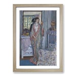 Big Box Art Frederick Carl Frieseke The Robe Framed Wall Art Picture Print Ready to Hang, Oak A2 (62 x 45 cm)