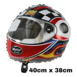 Large 18" Race Car Motorbike Helmet Shaped Dirt Bike Foil Balloon Birthday Party