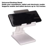 Cellphone Stand Adjustable Height Angle Foldable White Desktop Mobile Phon Part