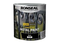 Ronseal Direct to Metal Paint Black Gloss 2.5 litre RSLDTMBG25L