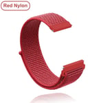 18mm 20mm 22mm Nylon för Garmin Vivoactive 3 4 4s Band Watch Venu 2 2s SQ Forerunner 645 Armband Nylon - Nylon Röd Nylon Red 20MM