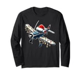 RC Airplane Model Flight Pilot Christmas Hat Xmas Long Sleeve T-Shirt