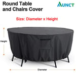 Housse De Protection Imperméable Pour Meubles D'extérieur,Pour Table Ronde,Canapé,Patio,En Osier,Oxford,Contre La Poussière Et La Neige,420d - Type Black-185x95cm