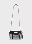 Gerard Darel Micro Dany Bag, Black/Silver