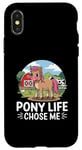 Coque pour iPhone X/XS Pony Life Chose Me Animaux de la ferme Poney mignon