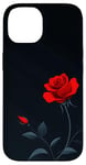 Coque pour iPhone 14 Rose Minimalisme Floral Nature Beauté Romance Cadeau