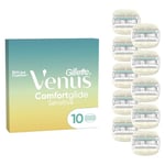 Gillette Venus ComfortGlide Sensitive 10 Razor Blades, Venus Razors for Women Refill, 5 Blade Refills for Venus Womens Razors, Ladies Razors Sensitive Skin, Razor Heads, Venus Blades