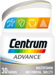 Centrum Advance Multivitamin & Mineral Tablets, Pack of 30