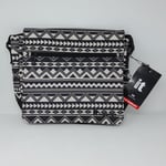 It Luggage Ibiza Bag 11L Messenger cabin weekend school black white Aztec RRP 49