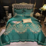 Bedding Set Duvet Covers Full Queen Size Comforter Set Duvet Cover Egyptian Cotton Silky Flowers Duvet Cover Bed Sheet Fitted King Size Queen Embroidery Hypoallergenic Moisture-Proof