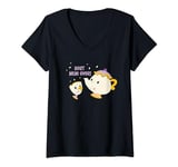 Disney Beauty and the Beast Mrs Potts and Chip Best Mum Ever T-Shirt avec Col en V