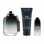 Coach For Men Gift Set - 60ml EDT & 15ml EDT Travel Size + 100ml Shower Gel