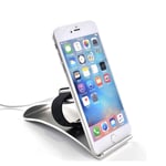 TerraTec iTab Duo Silver Smartphone and Apple Watch Stand Aluminium for iPhone,