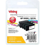 Viking 950XL / 951XL Compatible HP Ink Cartridge C2P43AE Black, Cyan, Magenta, Yellow Pack of 4 Multipack