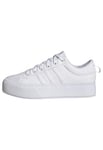 adidas Women's Bravada 2.0 Platform Shoes, Cloud White/Cloud White/Chalk White, 5.5 UK