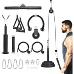 Leogreen - Système de poulie de Levage Fitness lat Machine, Musculation Poulie Rouleau pour Cable Rouleau, 180cm & 230cm cable, pour Biceps, Boucles,