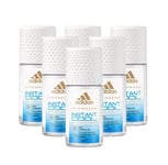 Adidas Women Instant Cool Roll-on Deodorant Antiperspirant Mint 50ml 3, 6 Pack