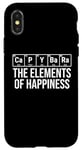 iPhone X/XS Capybara The Elements Of Happiness Periodic Table Funny Case