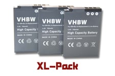 vhbw 3 x Li-Ion Batterie 700mAh (3.6V) pour appareil photo, caméscope Nikon CoolPix S9100, S9200, S9300, S9400 comme EN-EL12.