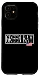 iPhone 11 Green Bay City USA Flag State Travel US America Women Men Case